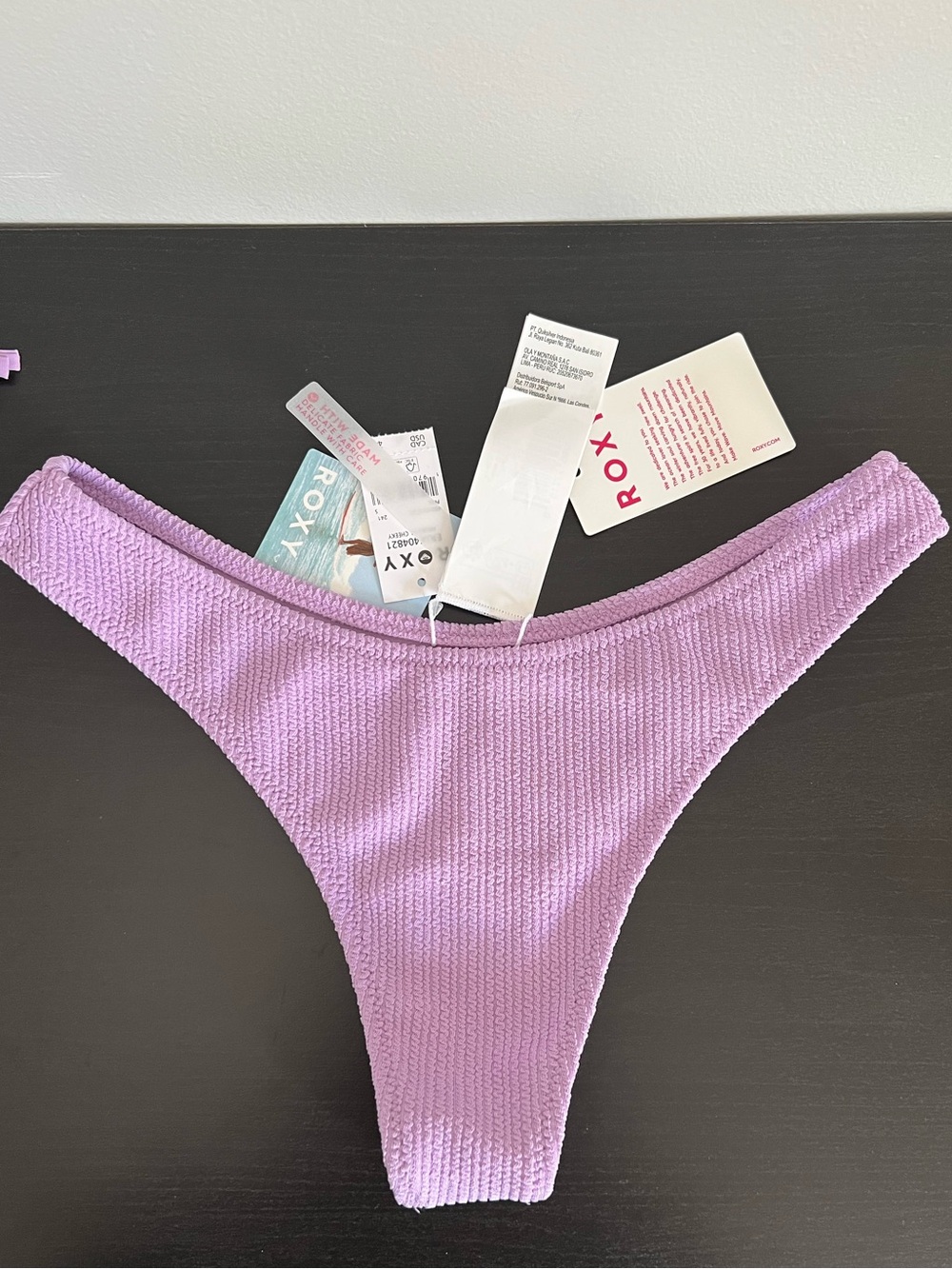 2/$32 Roxy Lilac Textured Bikini Set | Size Small - Picture 6 of 16